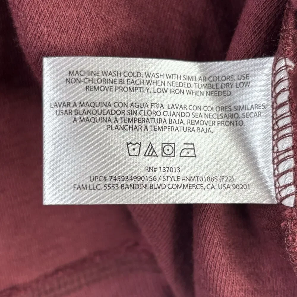 Banana Republic Shirt Mens XXL Double Knit Long Sleeve Crewneck Burgundy New $60